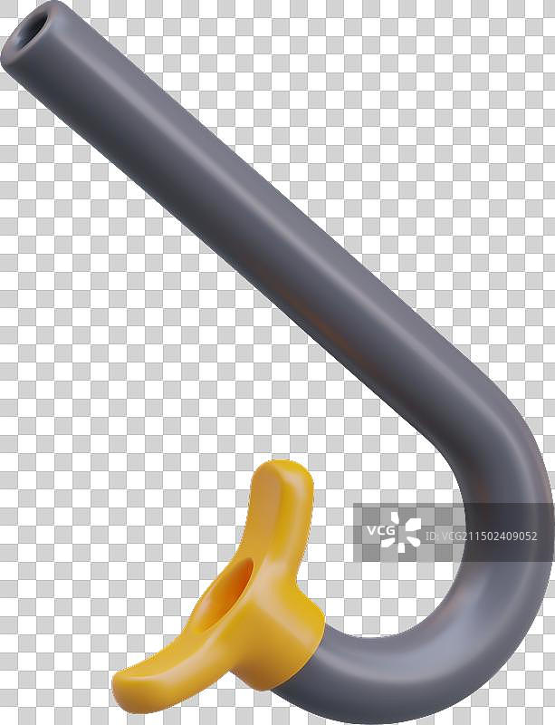 倾斜的逼真浮潜设备图片素材