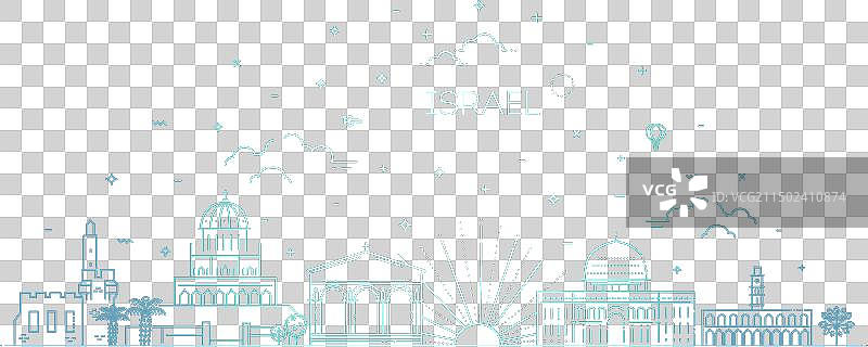 以色列线性图标图片素材