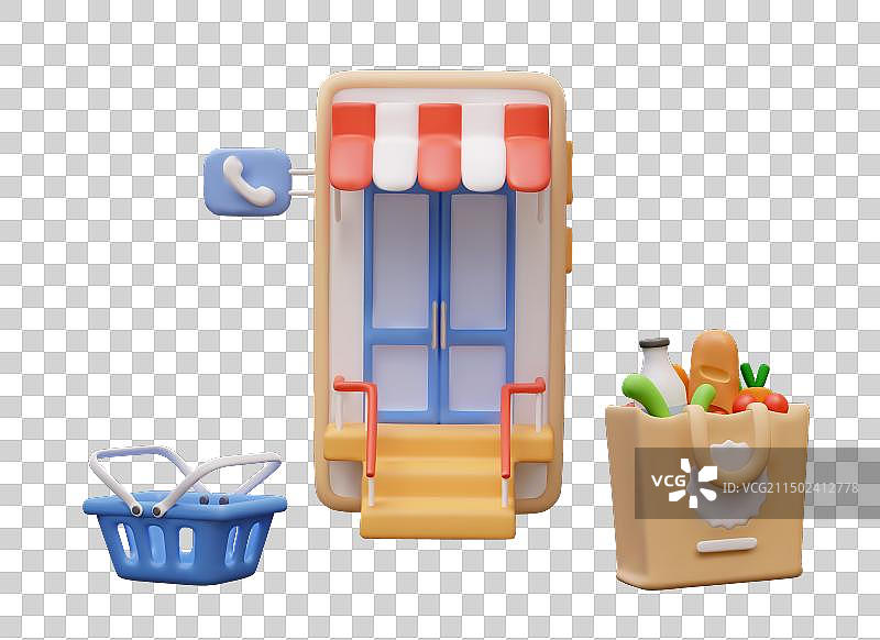 屏幕上有门的智能手机海报图片素材