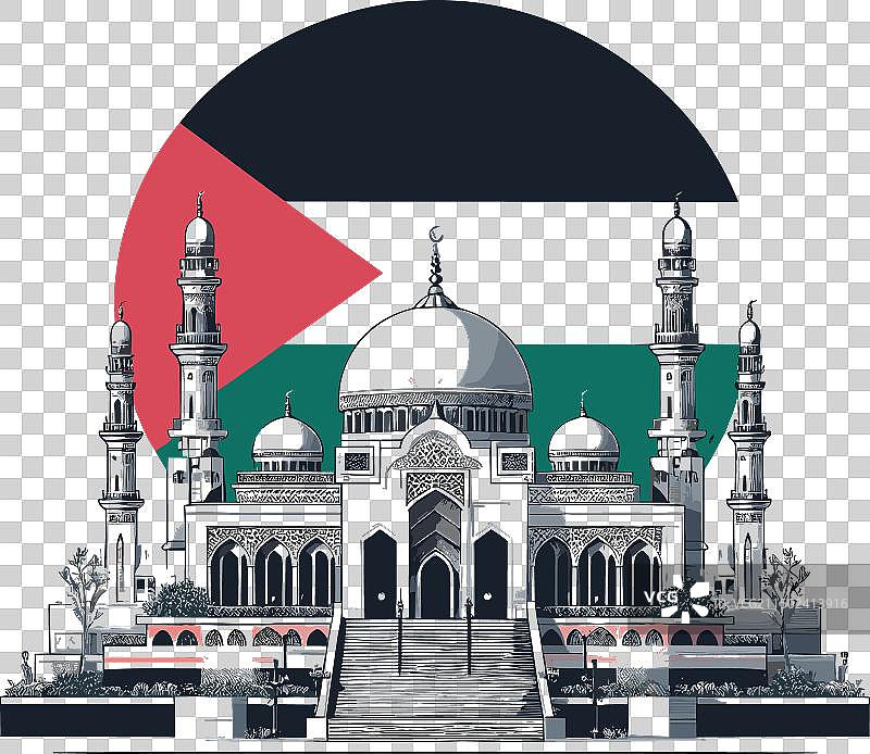 阿克萨清真寺图片素材