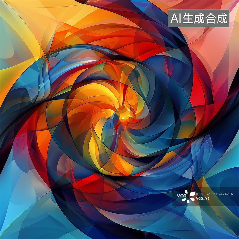 【AI数字艺术】多彩的抽象画图片素材