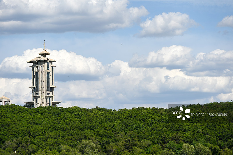 净月潭长春市内的森林氧吧图片素材