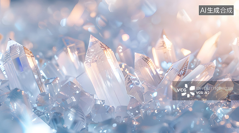 【AI数字艺术】晶莹剔透，水晶之歌图片素材