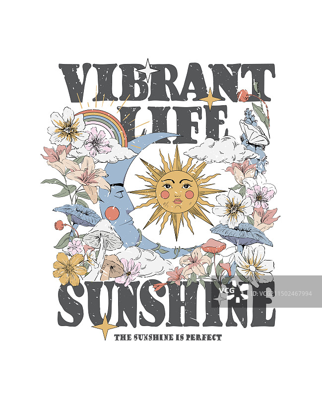 美式复古花卉图案图片素材