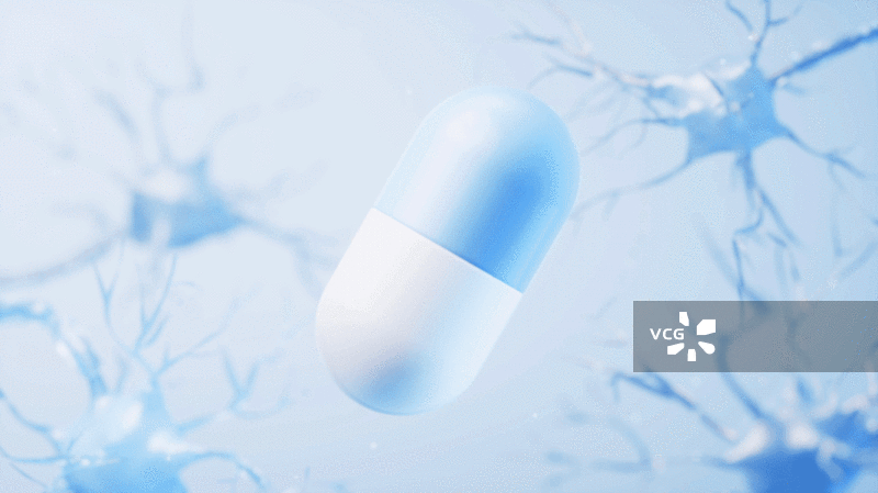 药物和神经细胞背景三维渲染图片素材