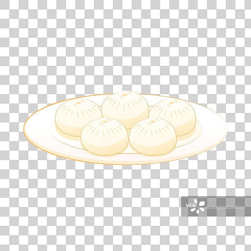 一盘包子插画元素图片素材