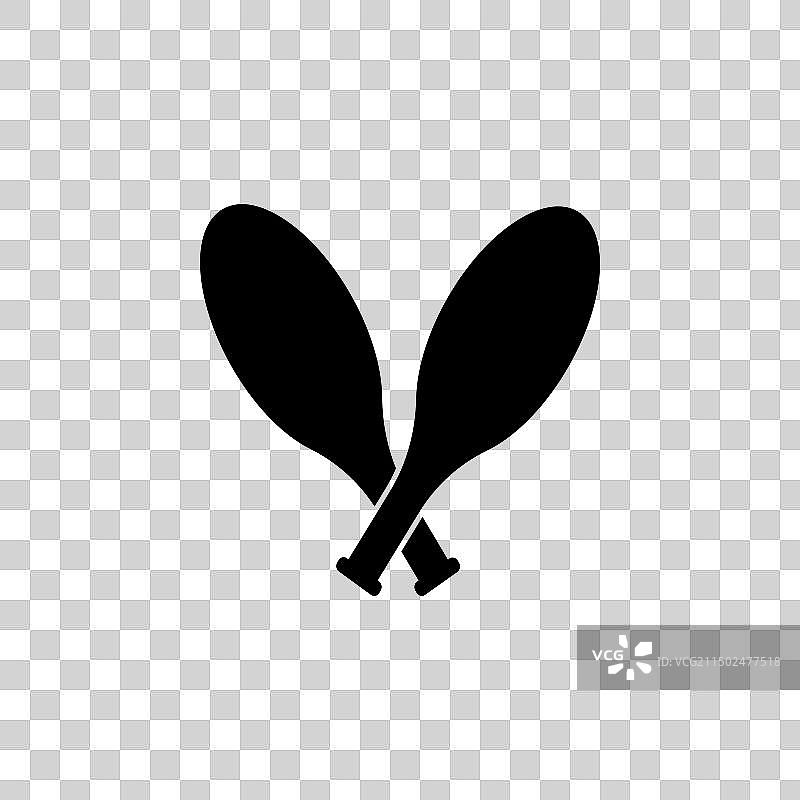 马戏团保龄球瓶的扁平风格图标杂耍图片素材