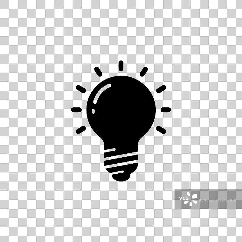 灯泡扁平图标图片素材