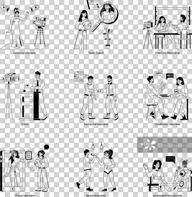 访谈时尚标志字符图片素材