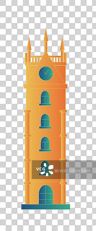 海南海口钟楼中国风城市复古打卡地标旅游建筑图片素材