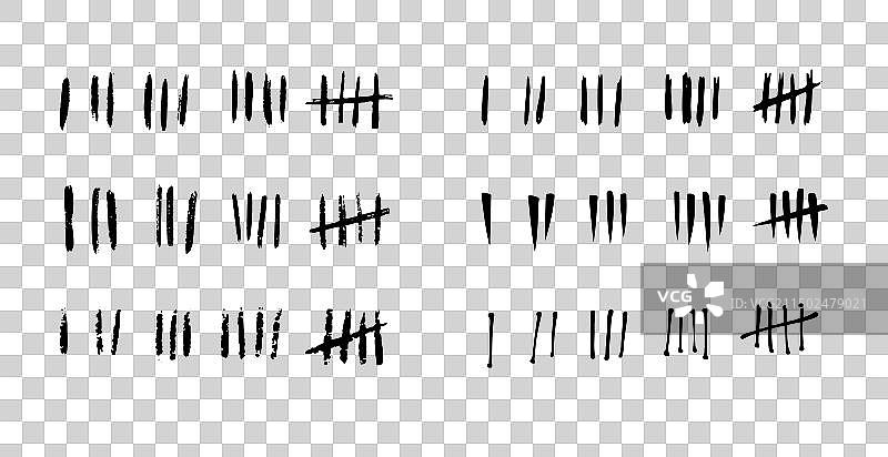 手绘监狱墙壁涂鸦线条计数器图片素材