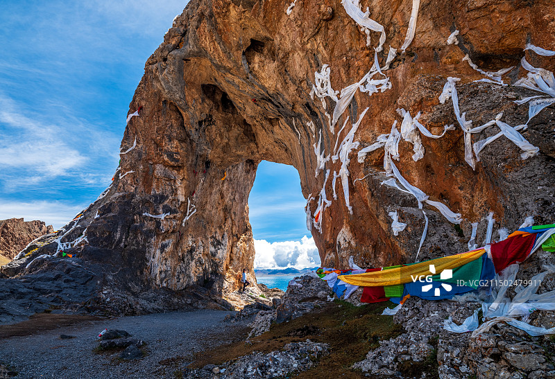 西藏那曲班戈县纳木错圣象天门图片素材