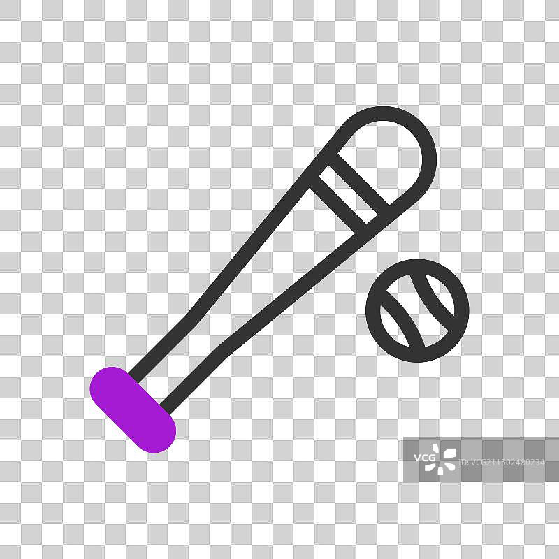紫色黑色双色调棒球运动符号图标图片素材