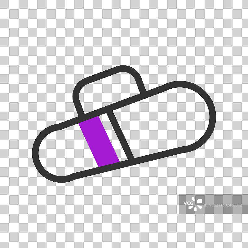 紫色黑色双色运动背包图标符号图片素材