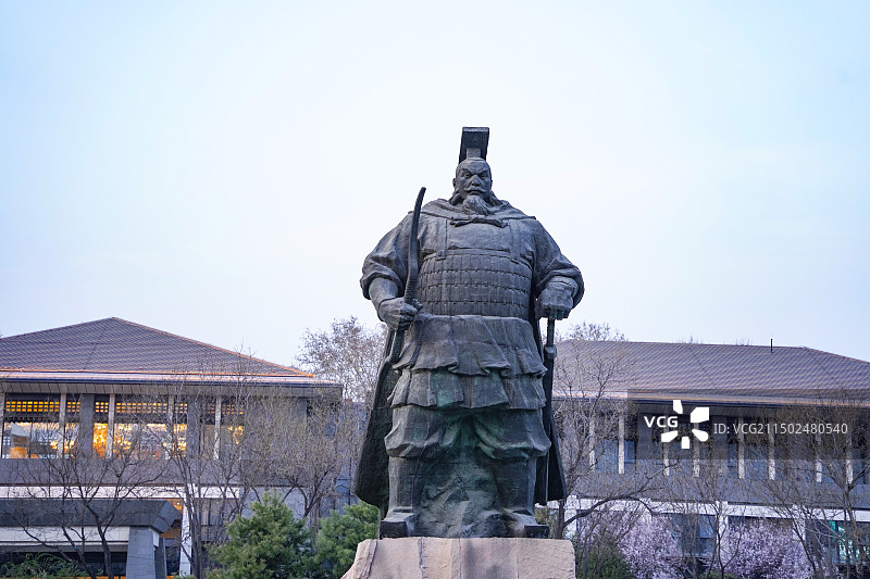 邯郸丛台广场赵武灵王雕塑图片素材