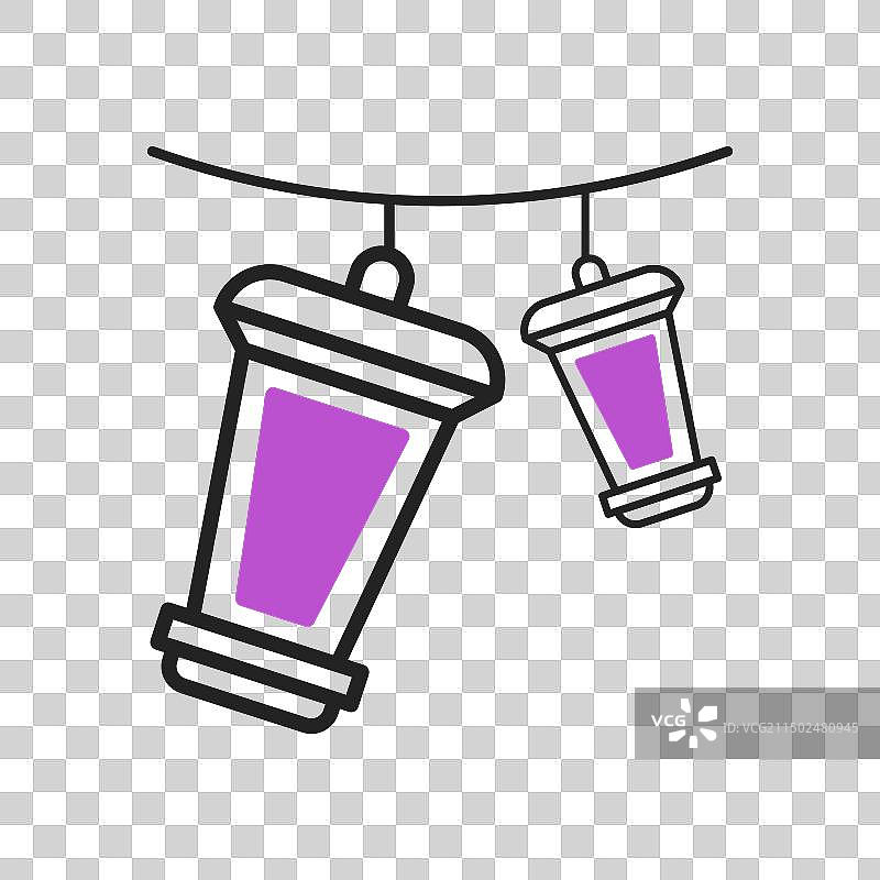 斋月装饰双色图标图片素材