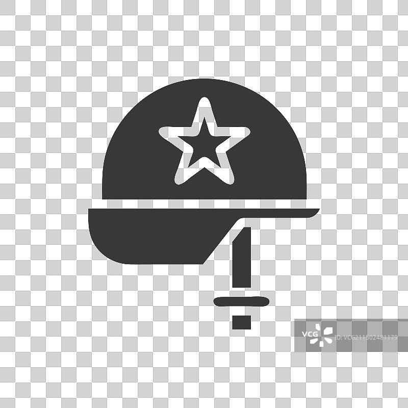 灰色军用头盔图标图片素材
