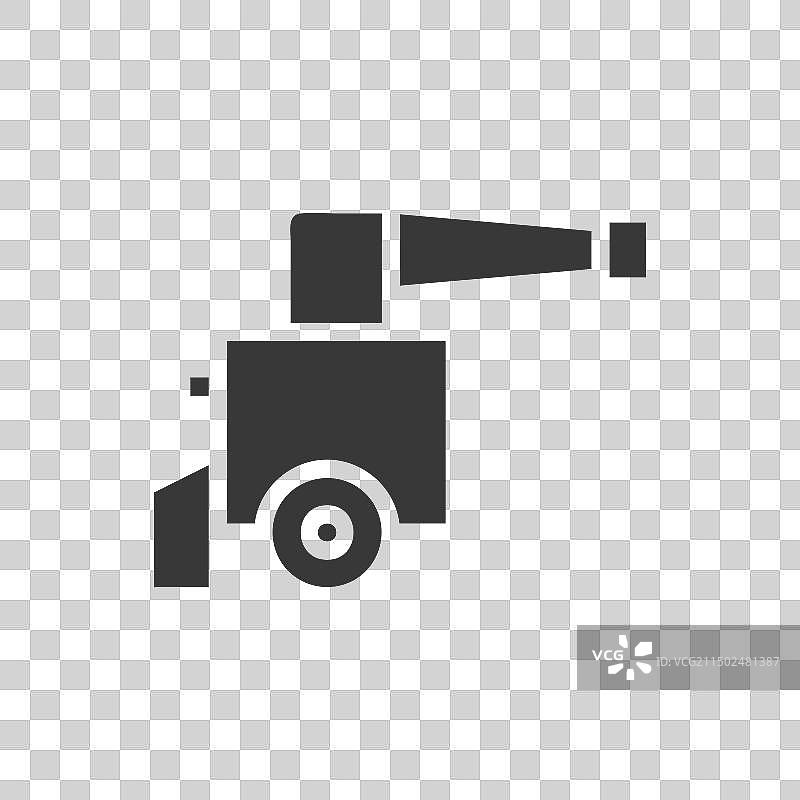 灰色军事炮筒图标图片素材