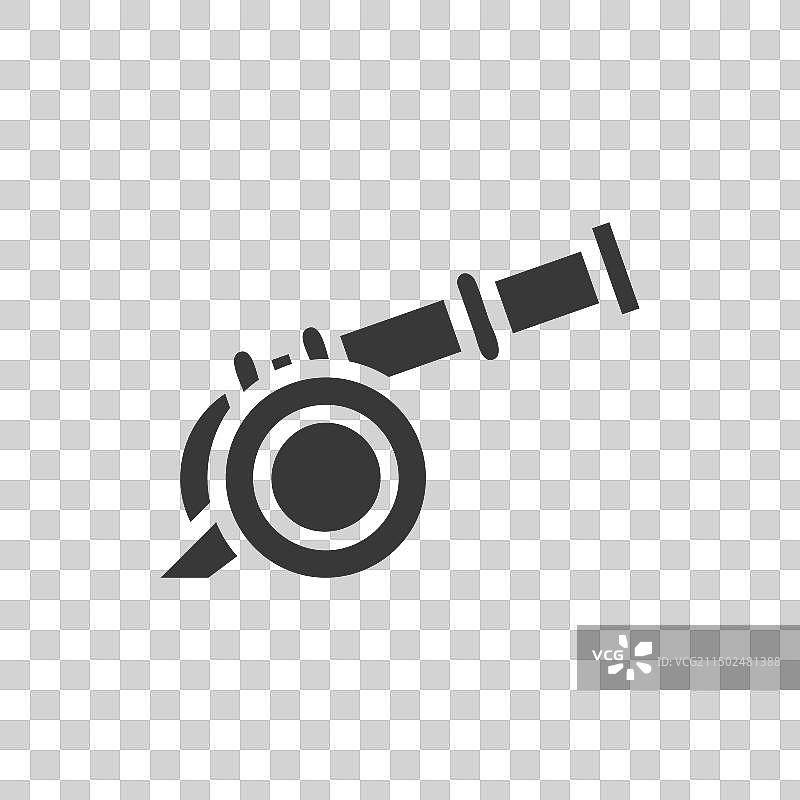 灰色军事炮筒图标图片素材