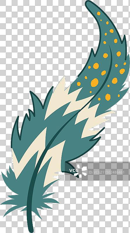 蓝色羽毛异国情调卡通鸟图片素材