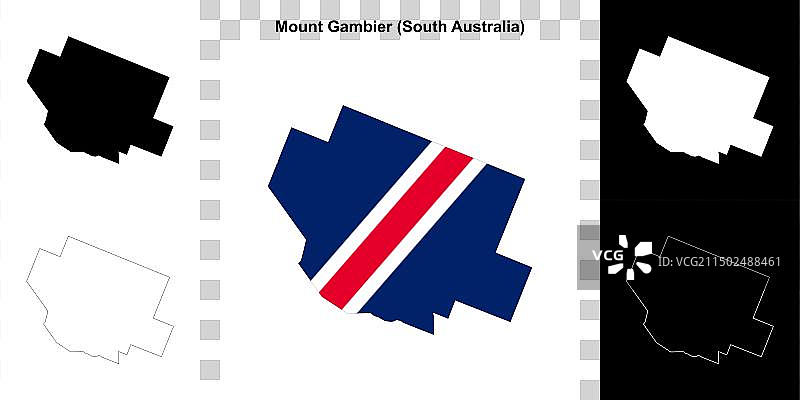 甘比尔山轮廓地图图片素材