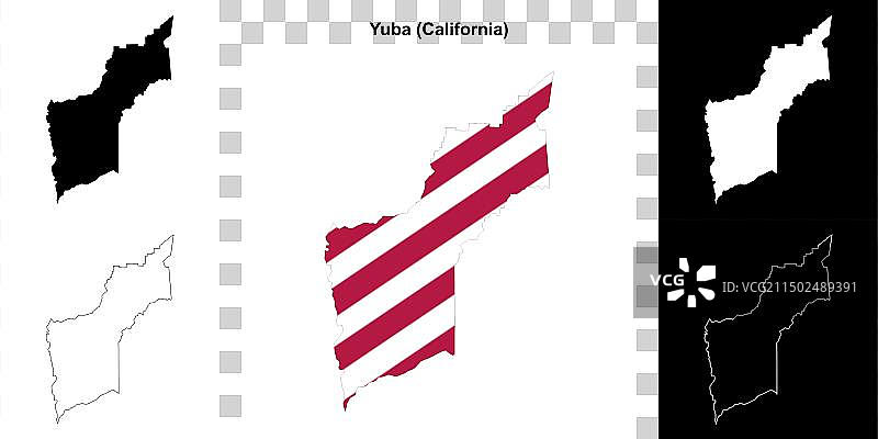 尤巴轮廓地图图片素材