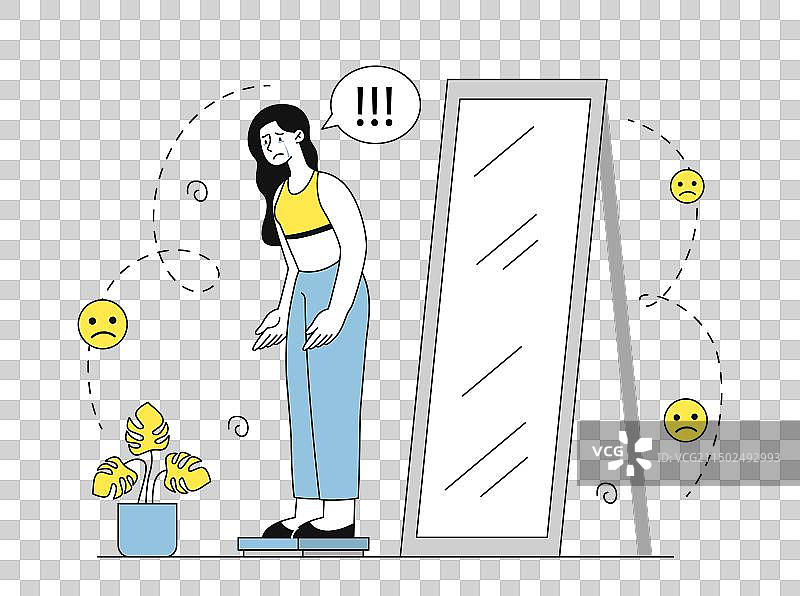 患有厌食症的女人图片素材