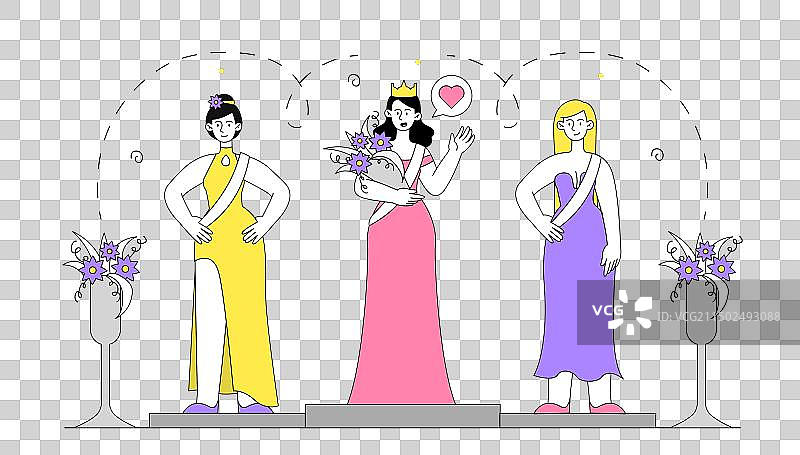 简约选美大赛设计图片素材