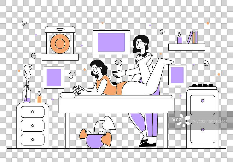 简单按摩的女人图片素材