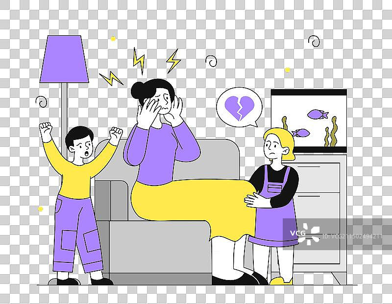 疲惫的母亲图片素材