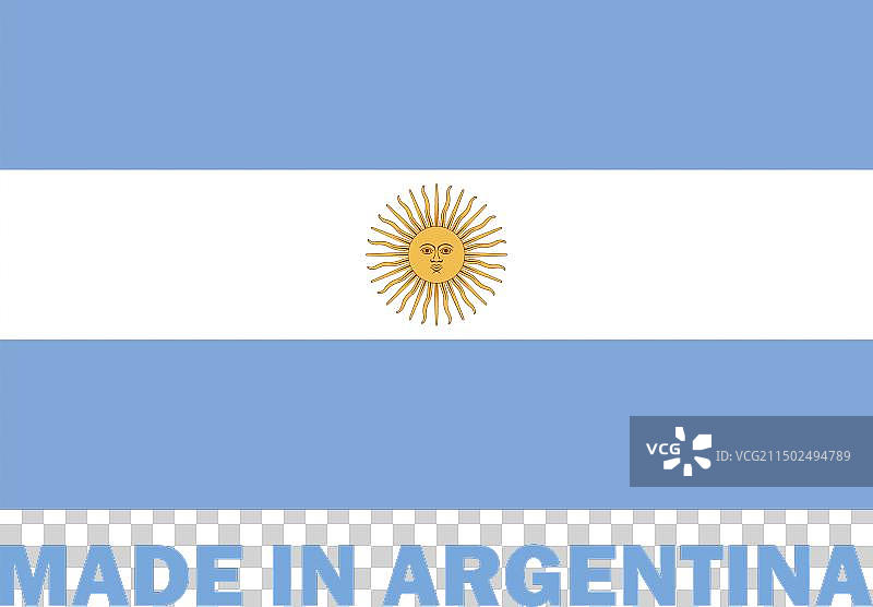 阿根廷制造国旗标签图片素材