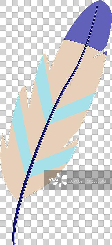 蓝色羽毛异国情调卡通鸟图片素材