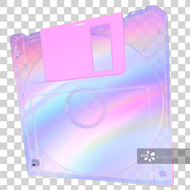 3D迷幻蒸汽波艺术装饰素材磁盘图片素材