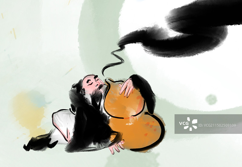 酒文化，葫芦，仙人，神仙，月亮图片素材