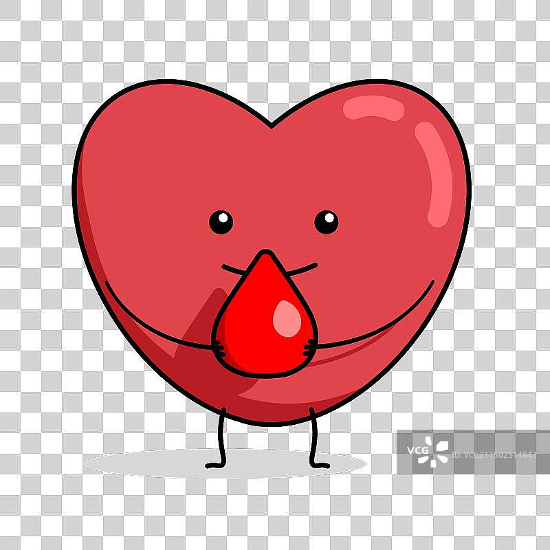 可爱的心形献血滴图片素材