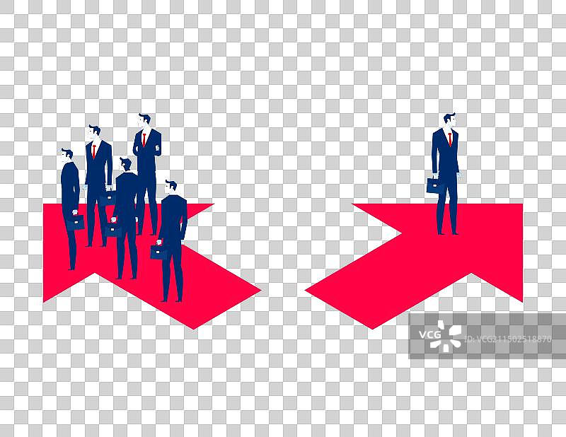商务人士选择商业箭头图片素材