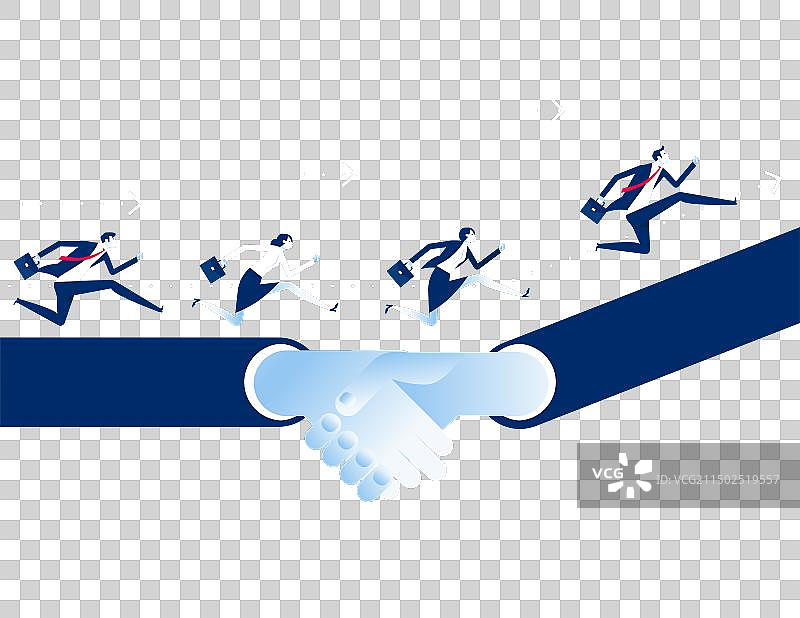 人们携手克服障碍图片素材