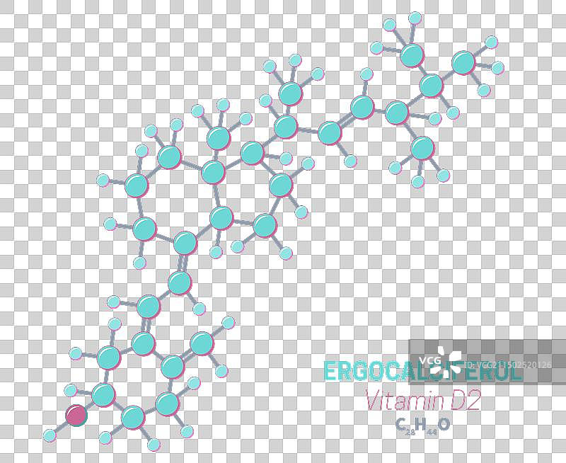 麦角钙化醇D2维生素分子式图片素材