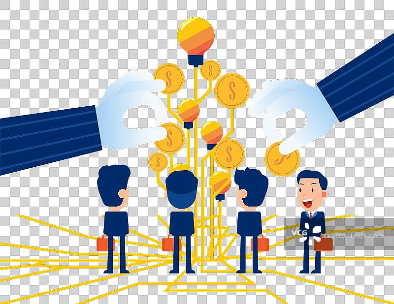 商务团队从投资中获利图片素材
