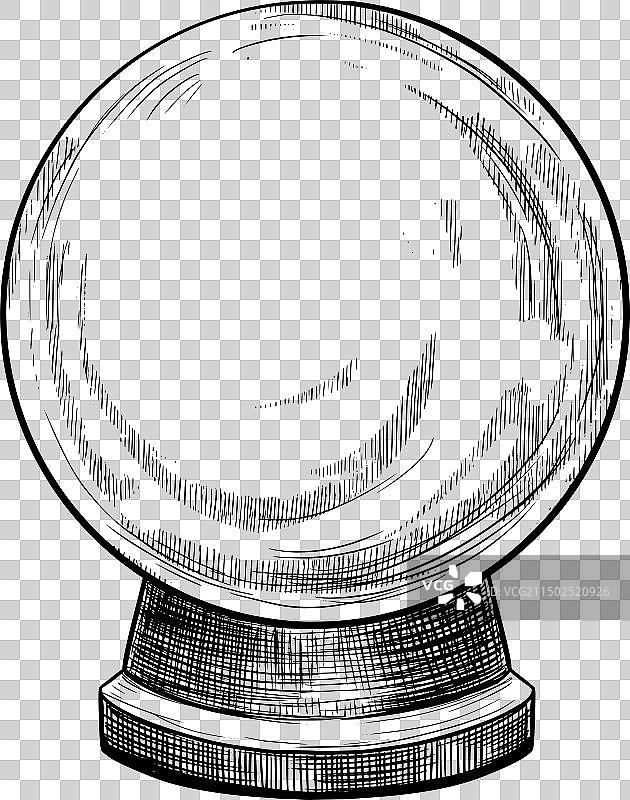 水晶球素描图片素材