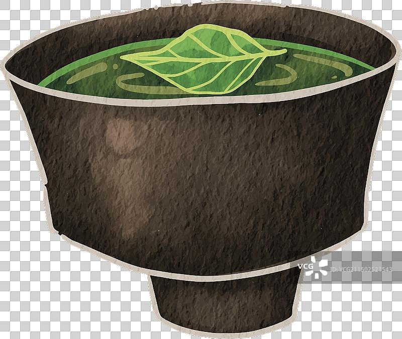 日式茶杯中的绿茶图片素材