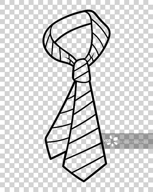 儿童条纹领带涂色书图片素材