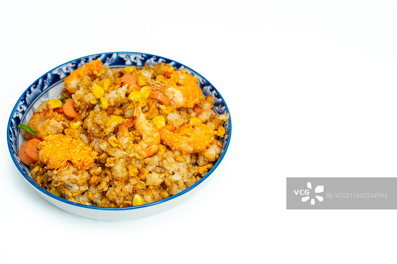 虾仁蛋炒饭图片素材