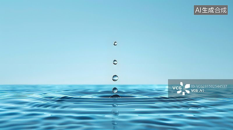 【AI数字艺术】水滴溅落图片素材