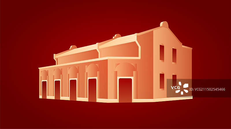 一大会遗址插画图片素材