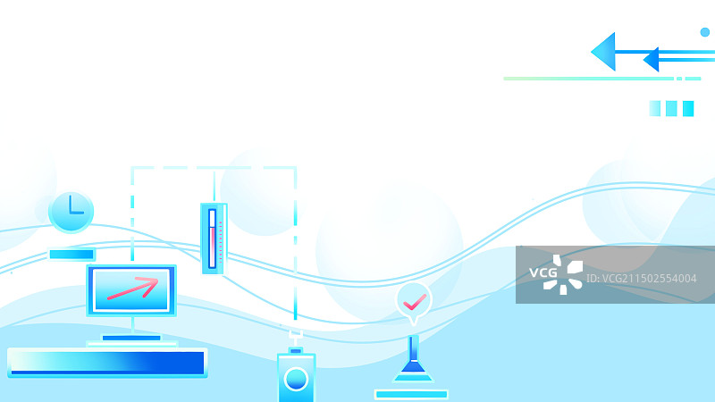 浅蓝色渐变科技系列插画背景图片素材