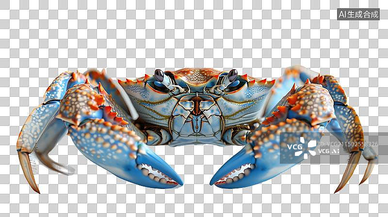 【AI数字艺术】新鲜兰花蟹免抠元素图片素材