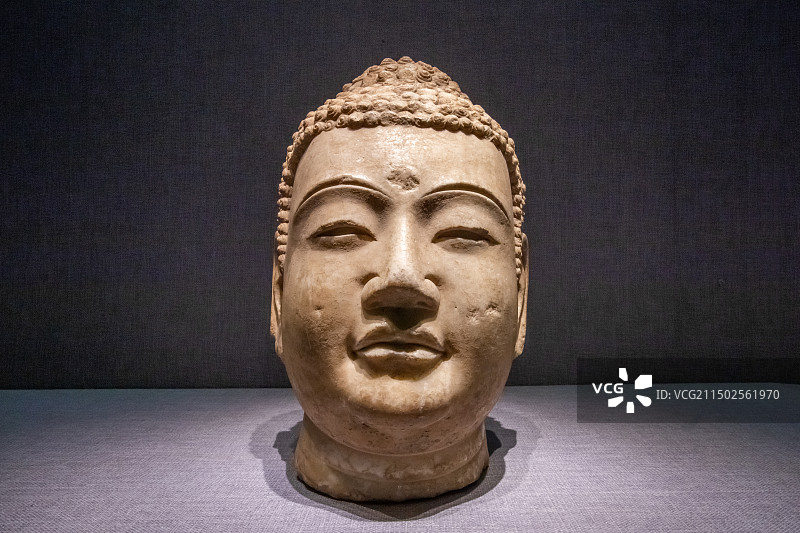 石家庄河北省博物院佛首唐代威县征集图片素材