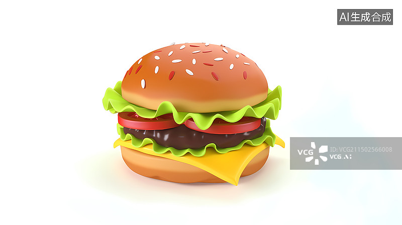 【AI数字艺术】美味的汉堡图片素材