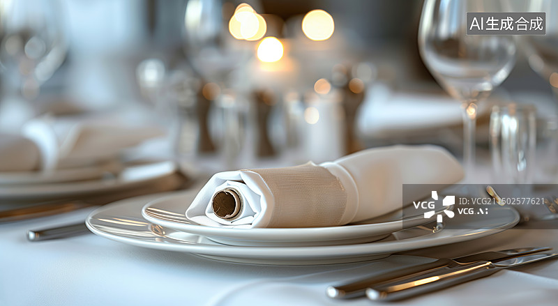 【AI数字艺术】餐具盘子特写图片素材